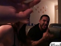 Naughty babes spin the bottle game turns to groupsex